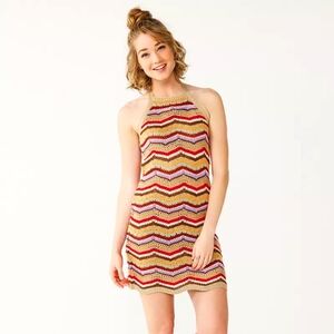 SO GOOD FOR LIFE (SO) halter crotchet mini dress NWOT